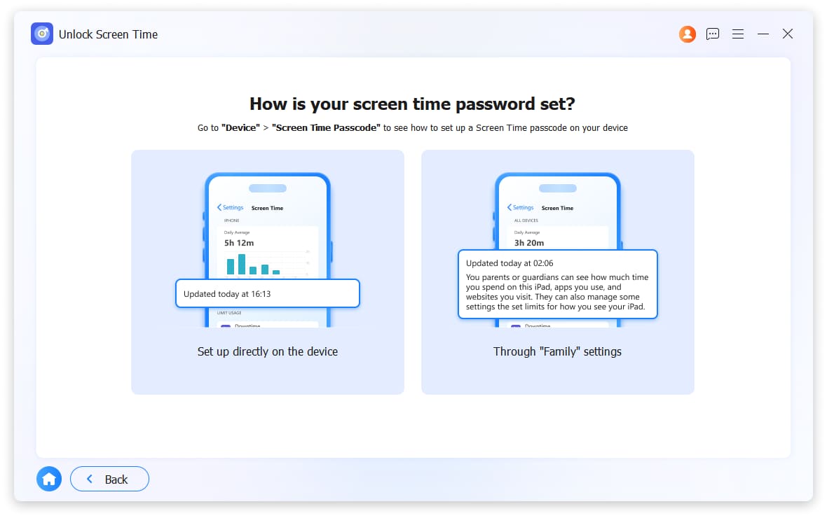 how is screen time set