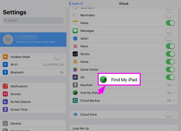 select find my ipad