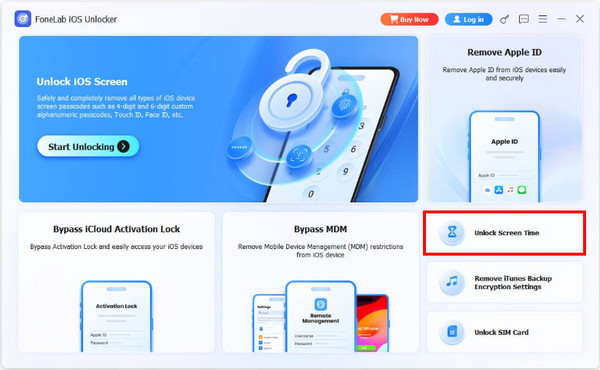 Click Unlock Screen Time Feature