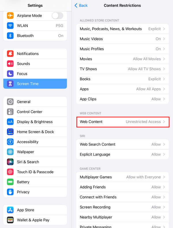 Tap Web Content Button