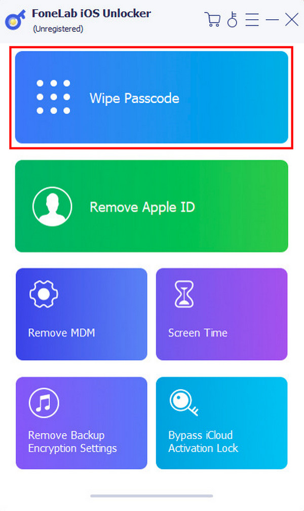 access wipe passcode feature