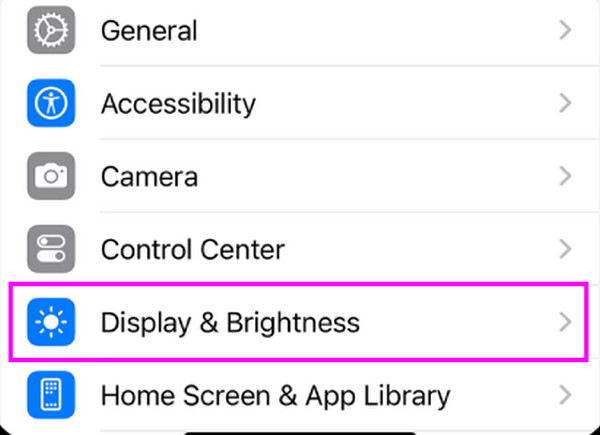 choose display and brightness