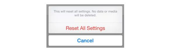 reset all settings iphone