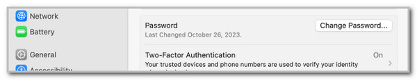 choose change password