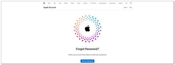 click reset password