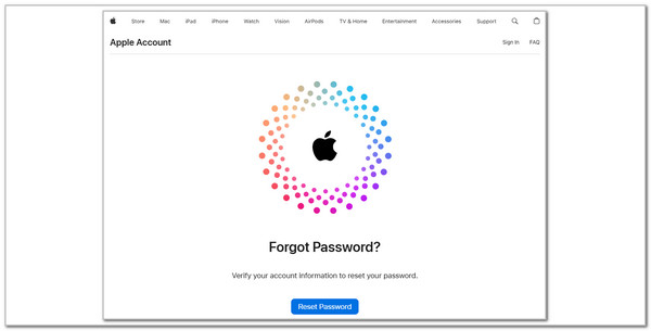 click reset password
