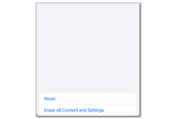 Tap Erase All Content And Settings Button