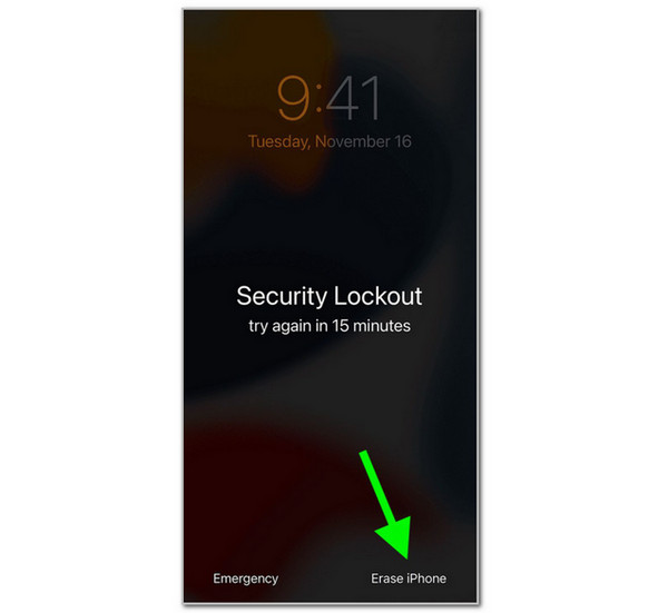 Tap Erase iPhone Button