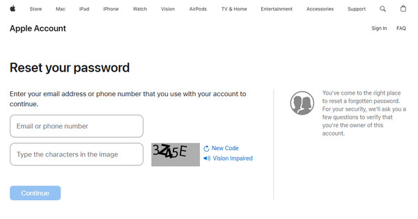 Reset Apple Password Using Iforgot
