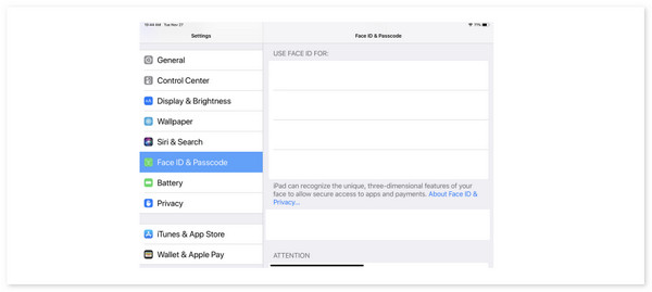 access screen time and passcode faeture