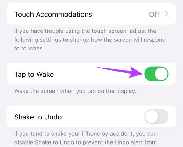 Disable Tap To Wake Feature