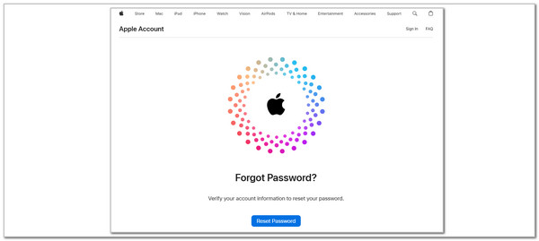 click reset password