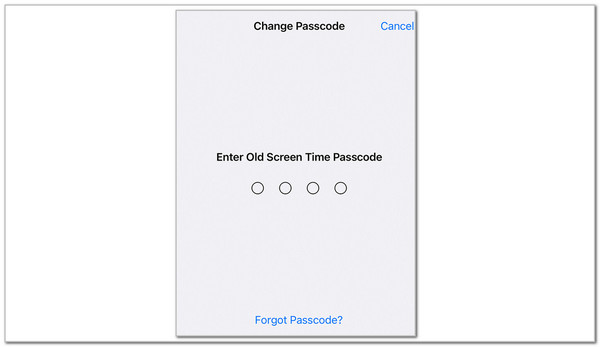 tap forgot passcode