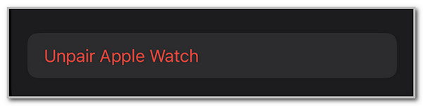 tap unpair apple watch