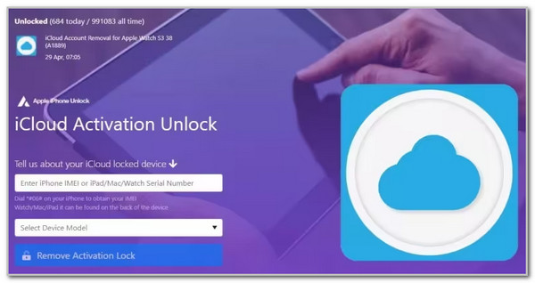click remove activation lock button