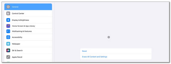 tap erase all content and settings