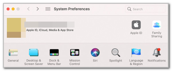 click apple id button