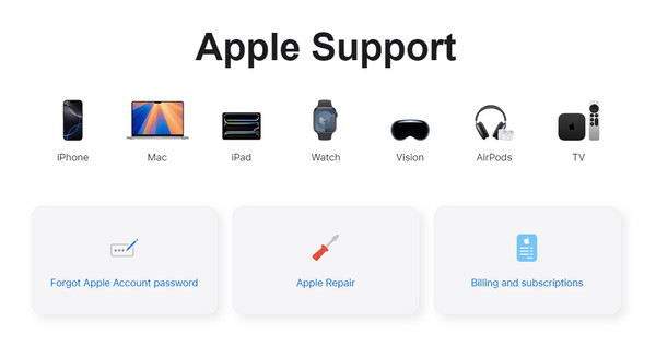 Enter Apple Support Website