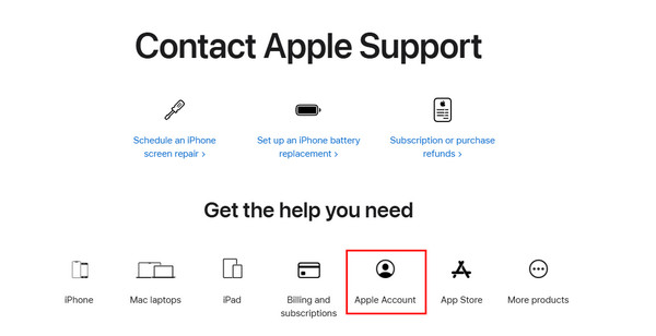 Click Apple Account Button