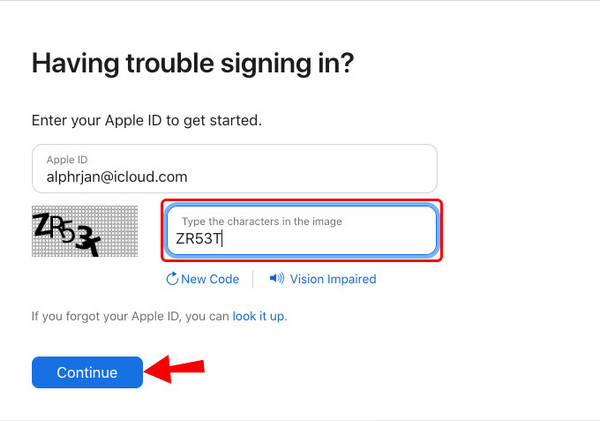 Click Continue Button