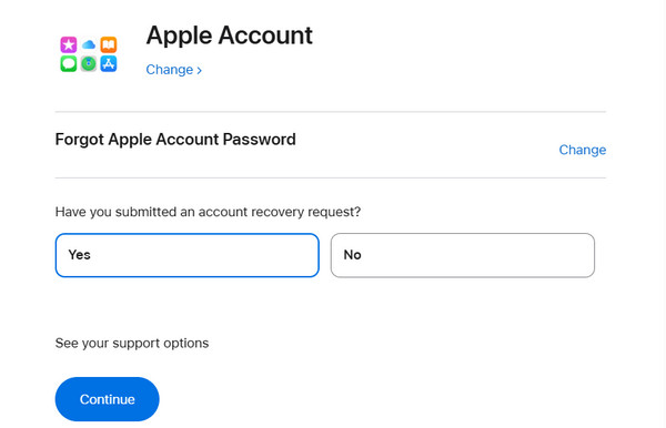 Click Continue Option