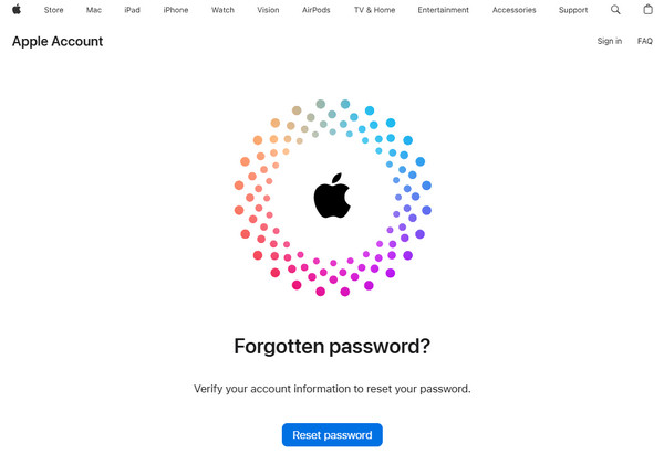 Click Reset Password Button