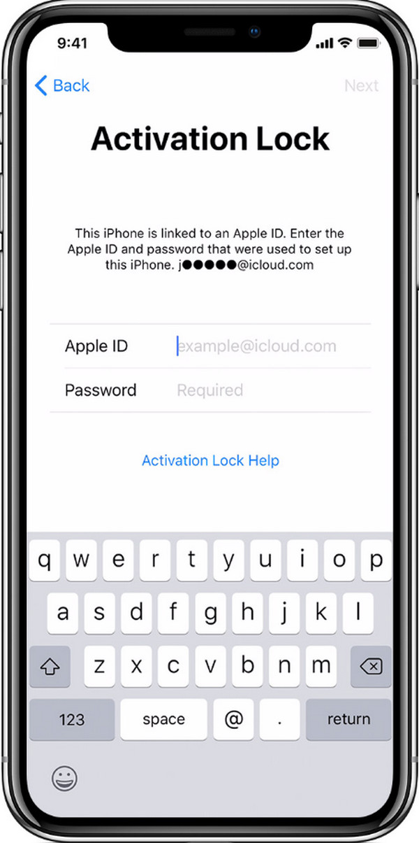 Enter Icloud Activation Lock Credentials