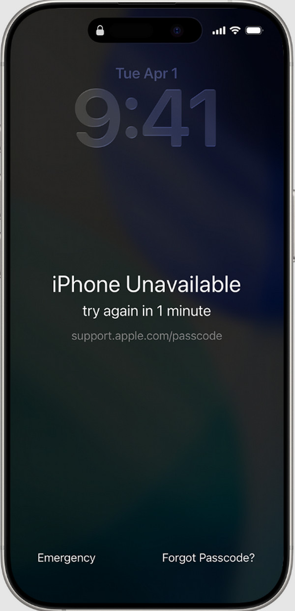 Tap Forgot Passcode Button