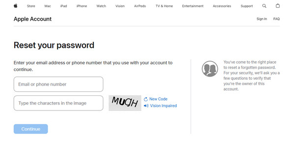 recover account on iforgot