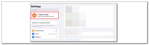 tap apple id account name