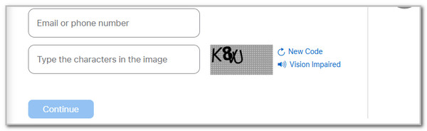 click continue