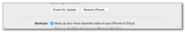 click restore iphone