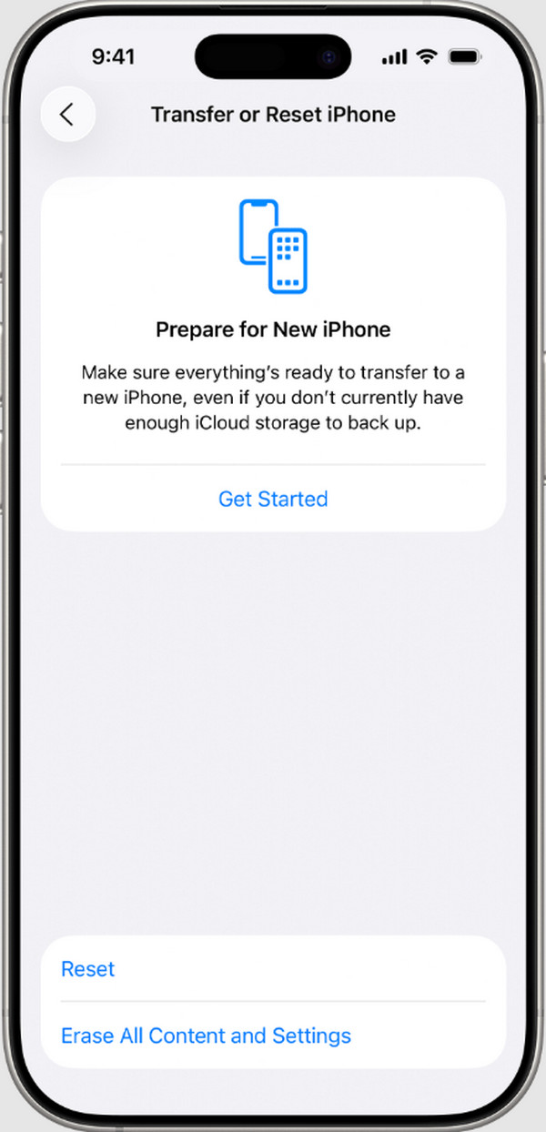 Tap Erase All Content And Settings Button