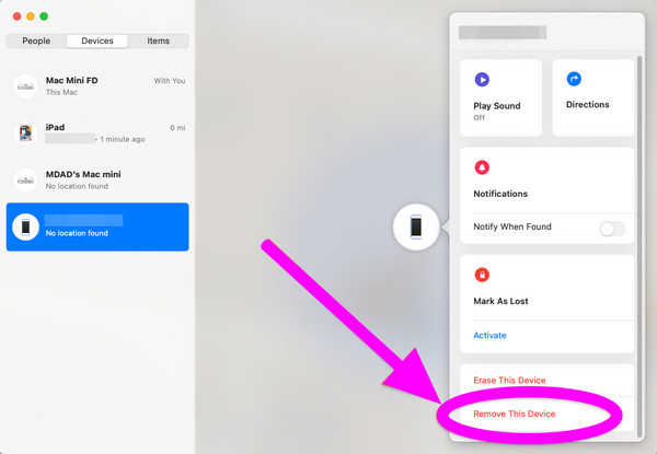 turn off find my using find my program