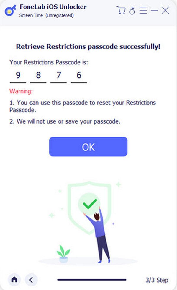 Reveal Restrictions Passcode