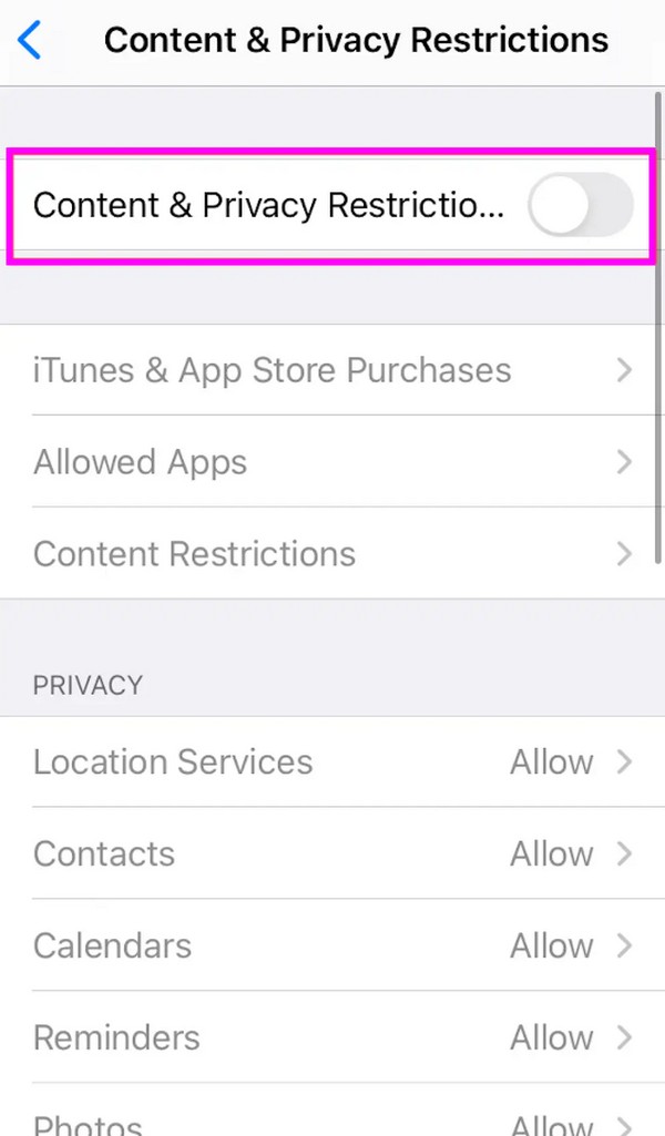 desactivar restricciones en iphone