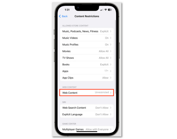 Tap Web Content Button