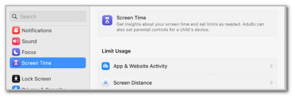 click screen time