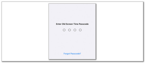 tap forgot passcode