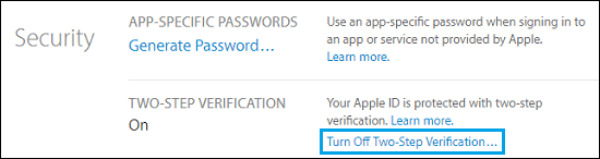 how to turn off apple id verification