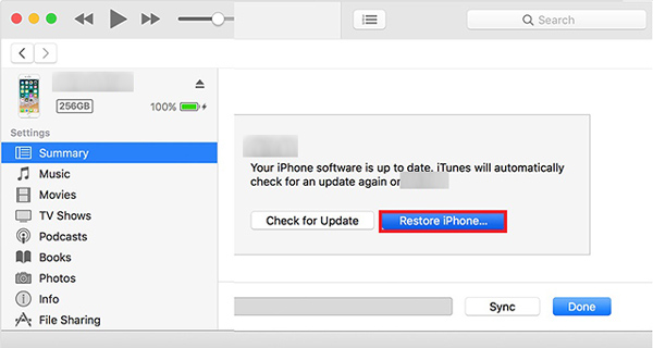 itunesでiphoneを無効にする方法