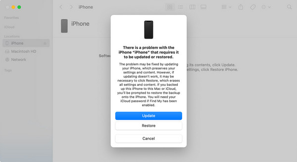 Unlock Disabled iPhone Using Finder