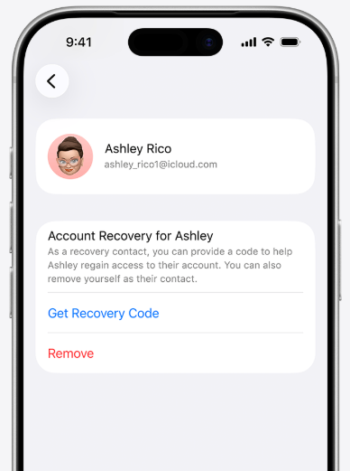 get recovery code