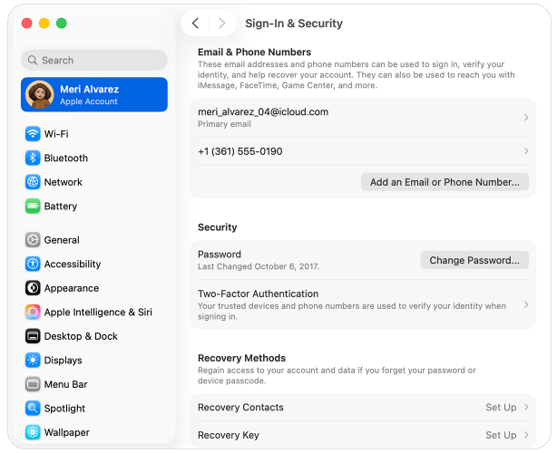 Reset Password on Mac