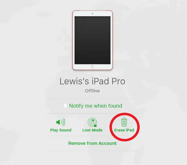 Unlock iPad Without iTunes on iCloud Website