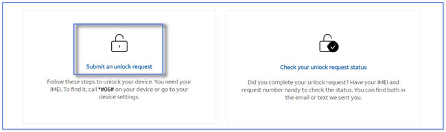 click the Submit An Unlock Request button