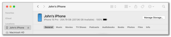 click iphone name