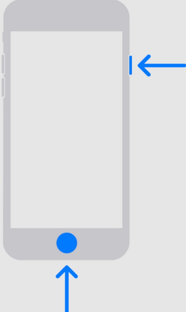 使用主页按钮在 iPhone 上进入恢复模式