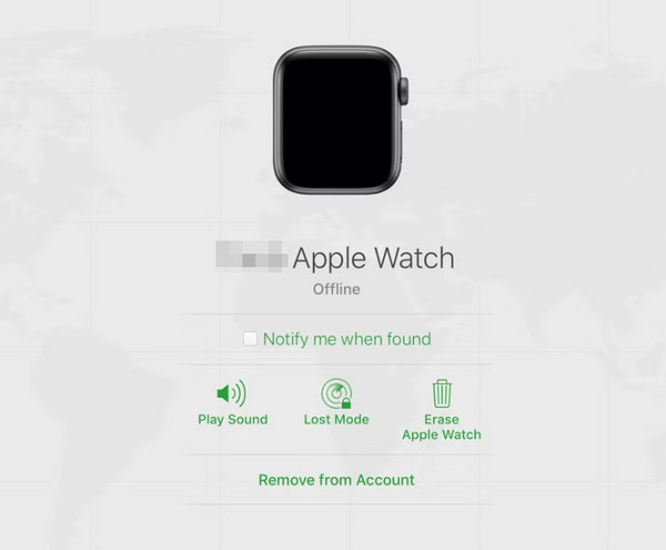 Unpair Apple Watch On Icloud Page