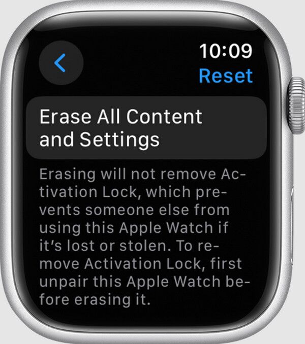 pick erase all content and settings